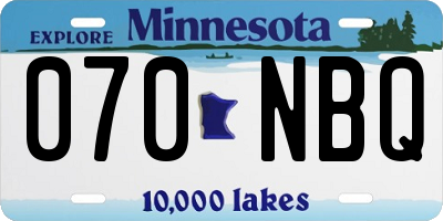MN license plate 070NBQ