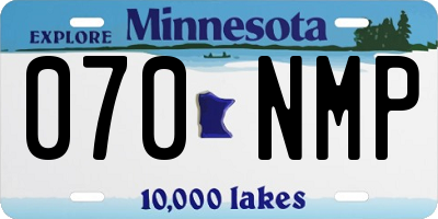MN license plate 070NMP