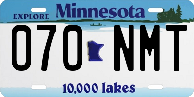 MN license plate 070NMT