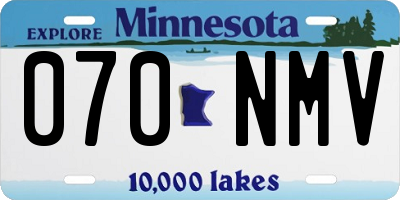 MN license plate 070NMV