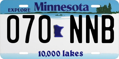 MN license plate 070NNB