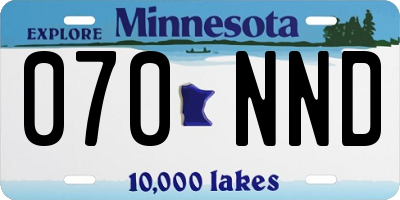 MN license plate 070NND