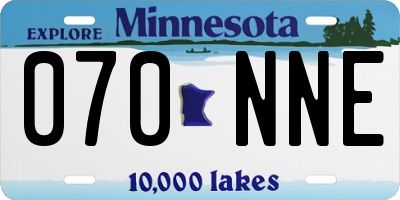 MN license plate 070NNE