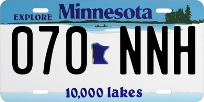 MN license plate 070NNH