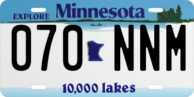 MN license plate 070NNM