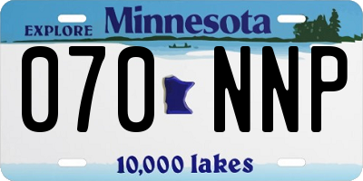 MN license plate 070NNP
