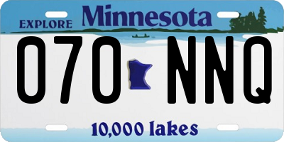 MN license plate 070NNQ