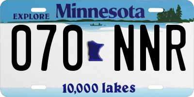 MN license plate 070NNR