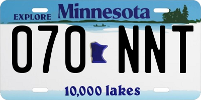 MN license plate 070NNT