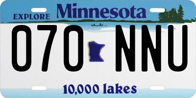 MN license plate 070NNU