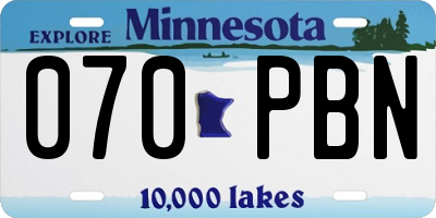 MN license plate 070PBN