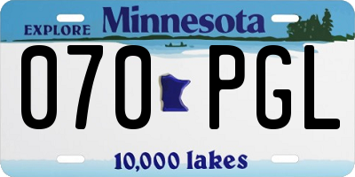 MN license plate 070PGL
