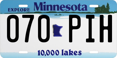 MN license plate 070PIH