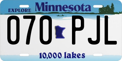 MN license plate 070PJL