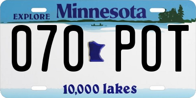 MN license plate 070POT