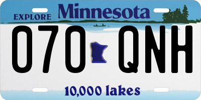 MN license plate 070QNH