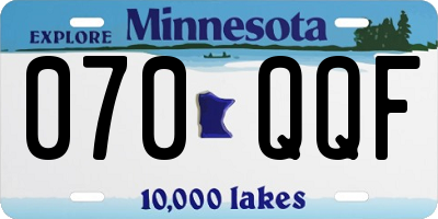 MN license plate 070QQF