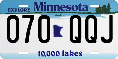 MN license plate 070QQJ