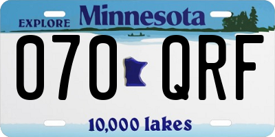 MN license plate 070QRF