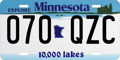MN license plate 070QZC