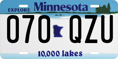 MN license plate 070QZU