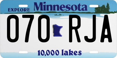 MN license plate 070RJA