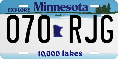 MN license plate 070RJG
