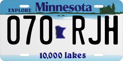 MN license plate 070RJH