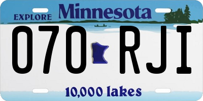 MN license plate 070RJI