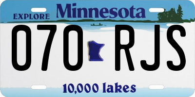 MN license plate 070RJS