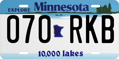 MN license plate 070RKB