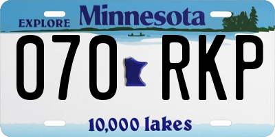 MN license plate 070RKP