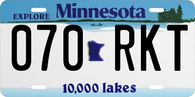 MN license plate 070RKT