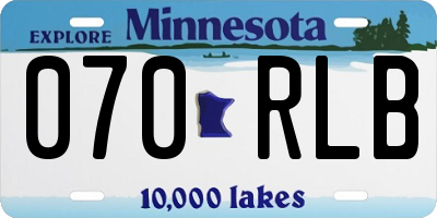 MN license plate 070RLB