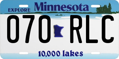 MN license plate 070RLC