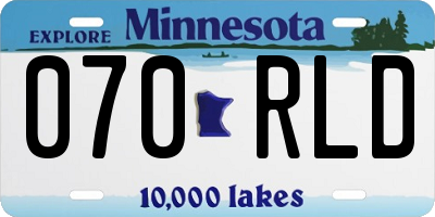 MN license plate 070RLD