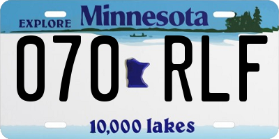MN license plate 070RLF