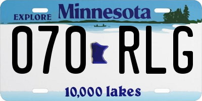 MN license plate 070RLG