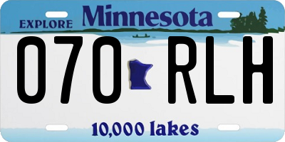 MN license plate 070RLH