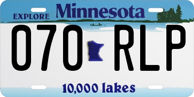 MN license plate 070RLP