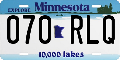 MN license plate 070RLQ