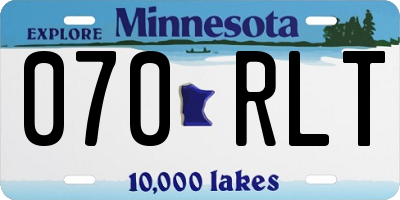 MN license plate 070RLT