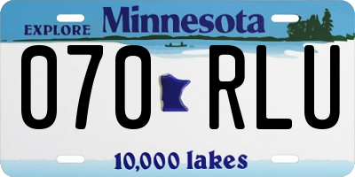 MN license plate 070RLU