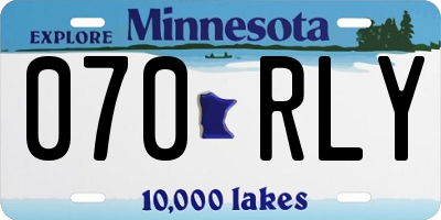 MN license plate 070RLY