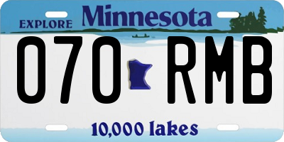 MN license plate 070RMB