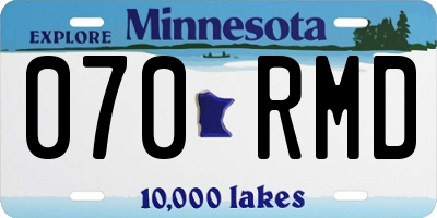 MN license plate 070RMD