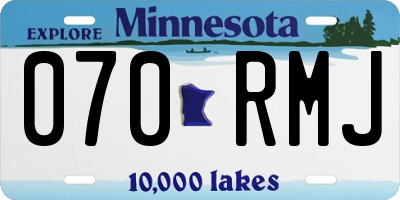MN license plate 070RMJ