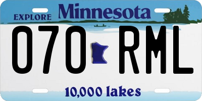 MN license plate 070RML