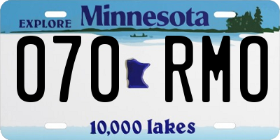 MN license plate 070RMO