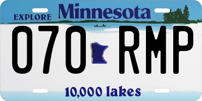 MN license plate 070RMP